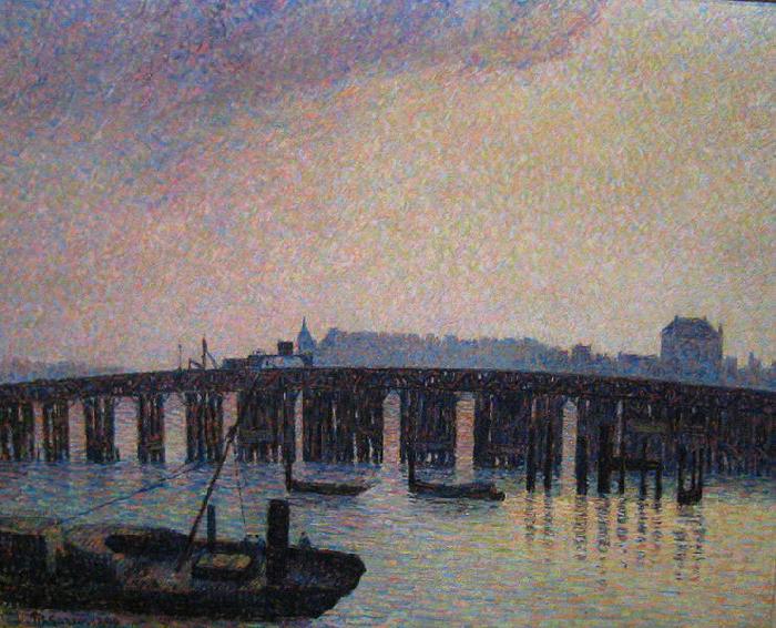 Camille Pissarro Le Vieux Pont de Chelsea, Londres oil painting picture